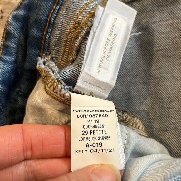 Loft Curvy High Waist Jeans Skinny frayed ankle - Picture 5 of 6